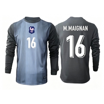 Billige Fotballdrakt Frankrike Mike Maignan #16 Keeper Replika Hjemmedrakt VM 2026 Langermet